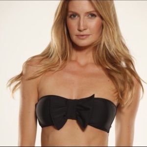 Lolli swim bow black bandeau top 🖤👙